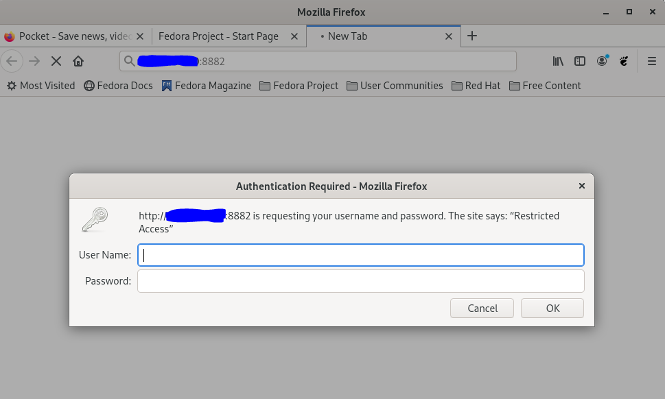 Firefox Authentication Required dialog for Kibana behind Nginx basic auth on port 8882