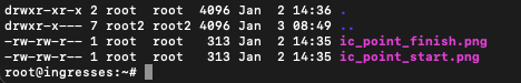 ls output of the CDN images directory with two PNG files