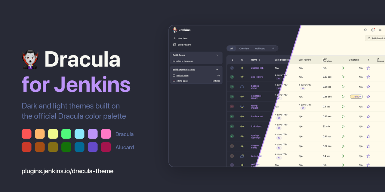 Dracula Theme for Jenkins